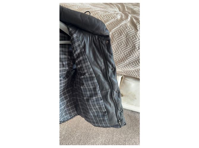 Burberry Black Label Leder-Steppweste Schwarz - Ansicht 5