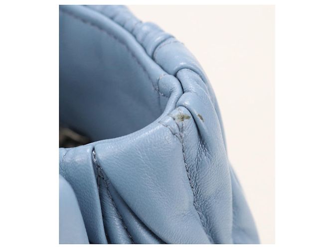 Borsa Tote Miu Miu in pelle di agnello blu - vista 6