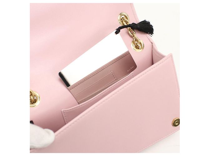 Borsa a tracolla Miu Miu in pelle di agnello rosa - vista 7