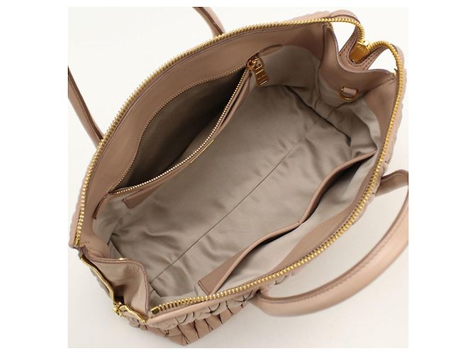 Borsa 2-Way Miu Miu in pelle di agnello rosa - vista 3
