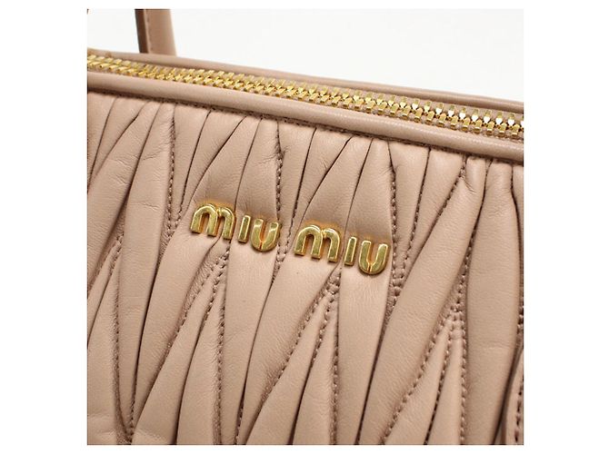 Borsa 2-Way Miu Miu in pelle di agnello rosa - vista 4