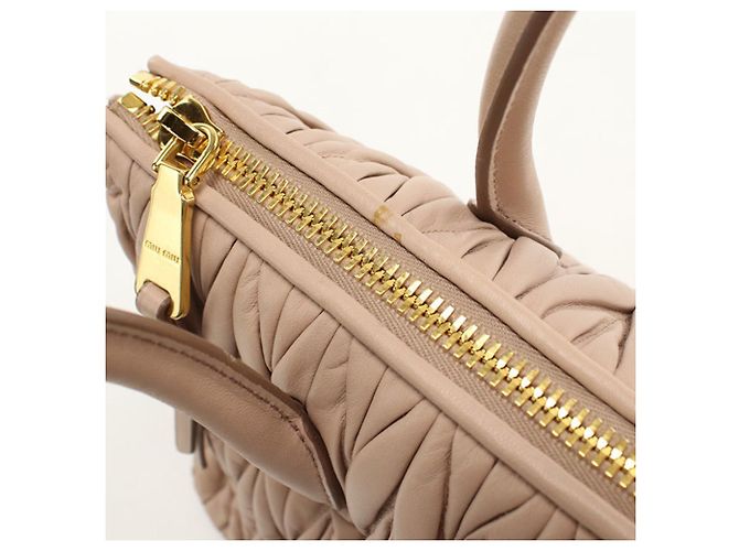 Borsa 2-Way Miu Miu in pelle di agnello rosa - vista 5