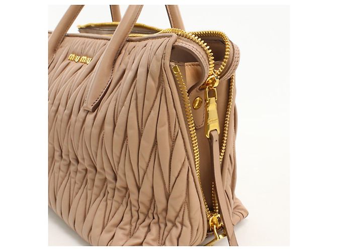 Borsa 2-Way Miu Miu in pelle di agnello rosa - vista 7