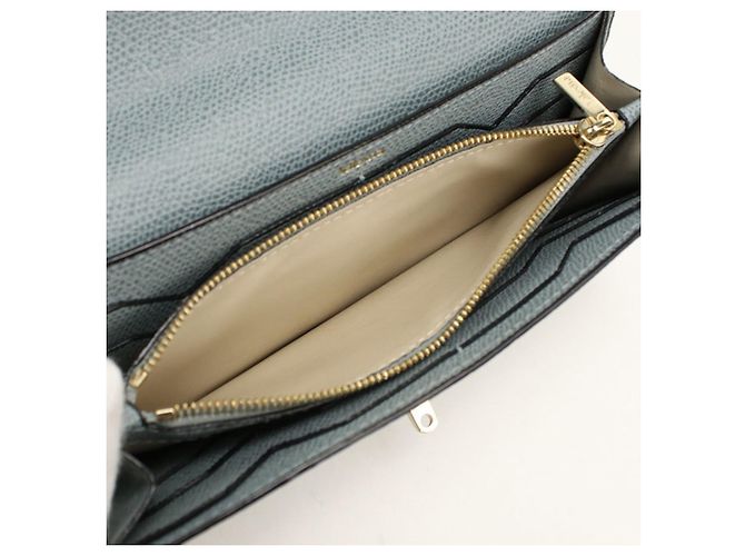 Valextra Gray Bi-Fold Long Wallet Braun - Ansicht 4