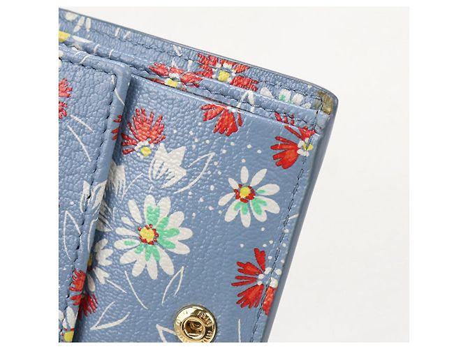 Portafoglio bi-fold Miu Miu da donna in blu - vista 8