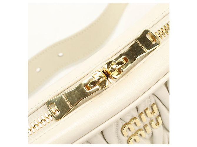 Miu Miu Ivory Schultertasche Roh - Ansicht 4