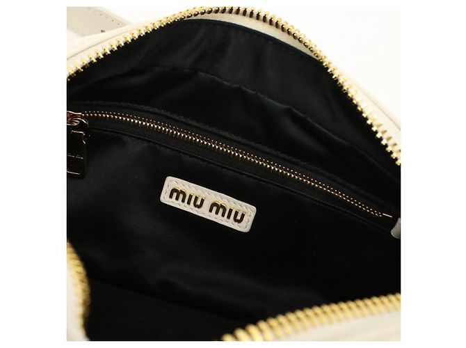 Miu Miu Ivory Schultertasche Roh - Ansicht 8