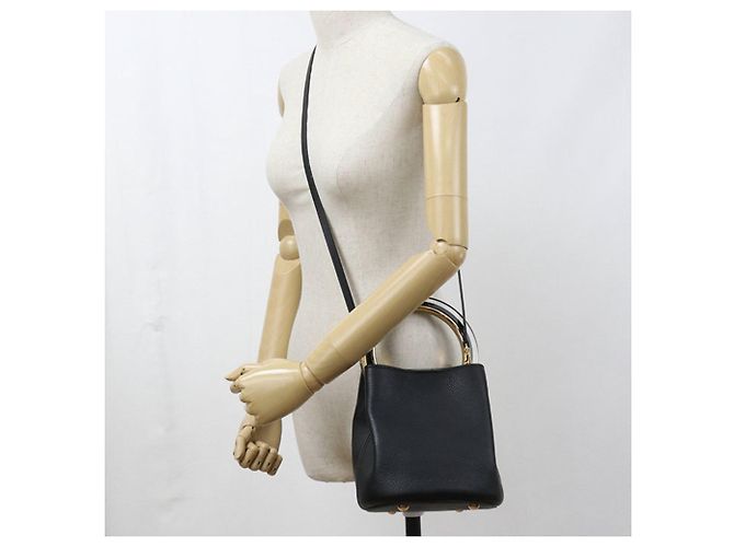 Borsa 2-Way Marni in pelle nera Nero - vista 9