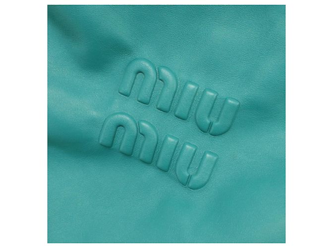Borsa a tracolla Miu Miu in pelle verde - vista 7