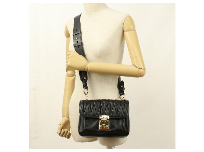 Borsa a tracolla Miu Miu in pelle nera Nero - vista 6