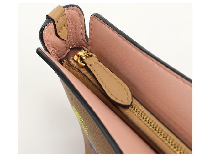 Borsa a pochette Burberry in pelle marrone - vista 6