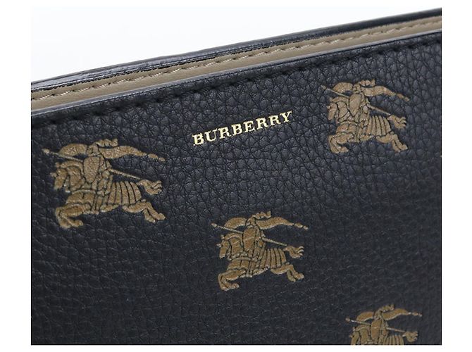 Borsa a pochette Burberry in pelle nera Nero - vista 4