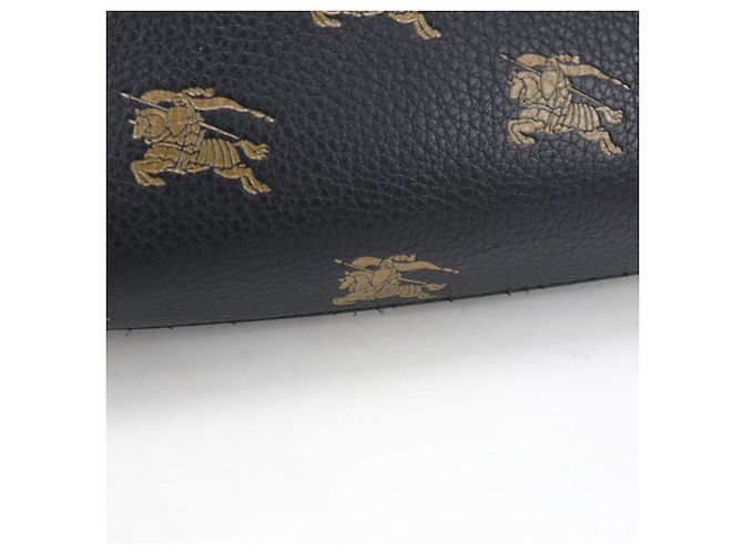Borsa a pochette Burberry in pelle nera Nero - vista 7