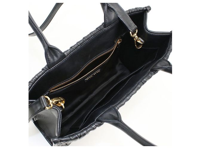 Borsa Tote Miu Miu in pelle nera Nero - vista 3