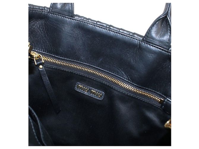 Borsa Tote Miu Miu in pelle nera Nero - vista 6