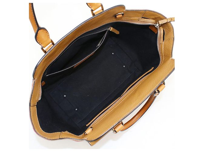 Borsa Tote Burberry in pelle marrone - vista 3