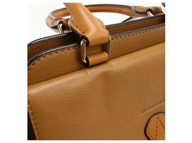 Borsa Tote Burberry in pelle marrone - vista 4