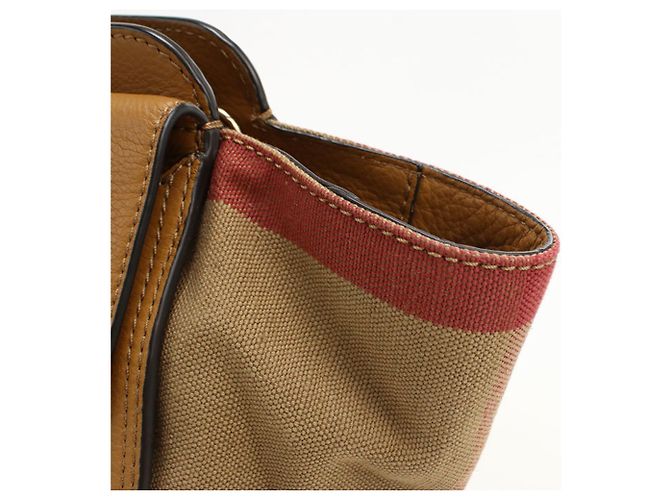 Borsa Tote Burberry in pelle marrone - vista 6