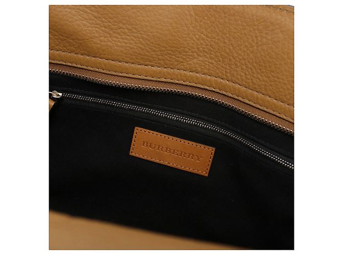 Borsa Tote Burberry in pelle marrone - vista 7
