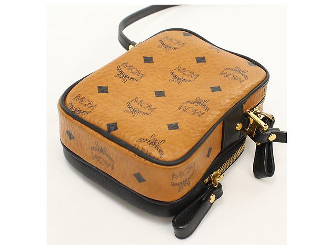 Borsa a tracolla MCM in tela marrone - vista 2