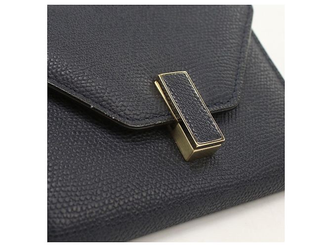 Cartera tri-fold Valextra Iside en Navy Azul marino - vista 6