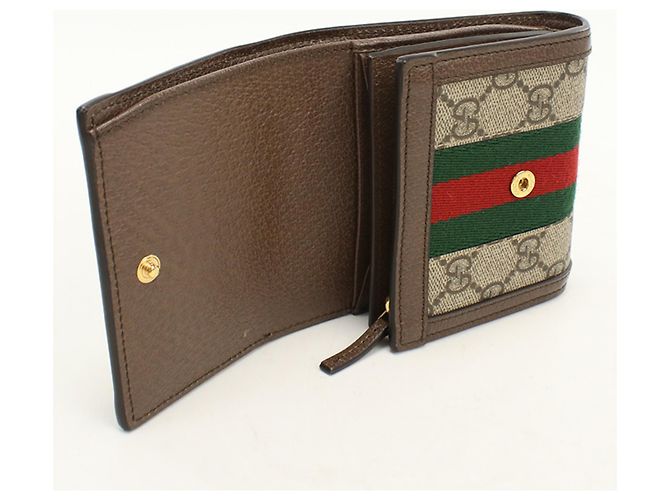 Portafoglio bifold Gucci Ophidia Beige - vista 3