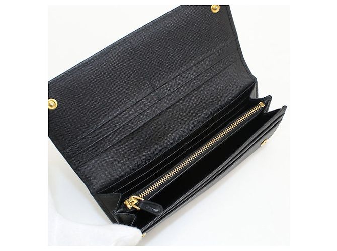 Cartera larga Prada bi-fold Negro - vista 3