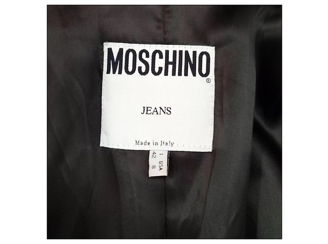 Blazer Moschino Jeans de algodón a raya diplomática Negro - vista 7