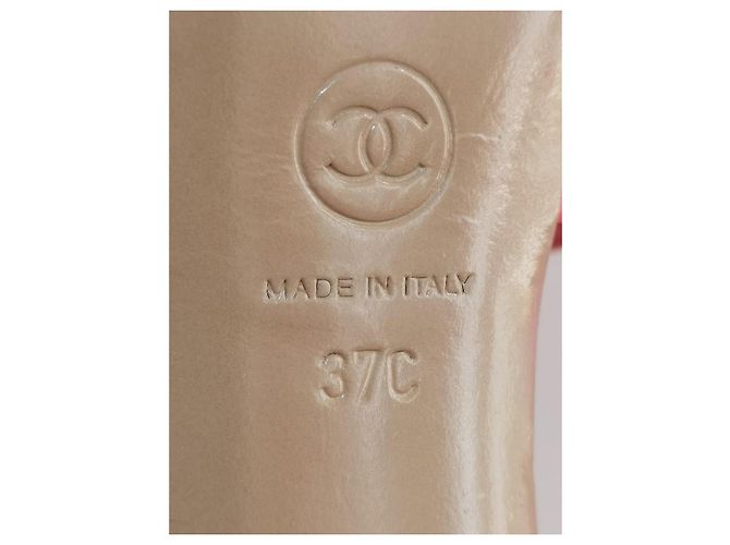 Chanel Sandali platform Parthenon in pelle di capra rosa - vista 13
