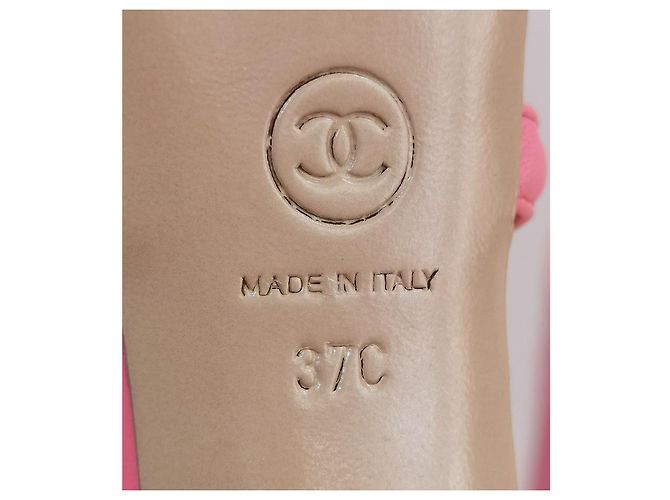 Chanel Sandali platform Parthenon in pelle di capra rosa - vista 14
