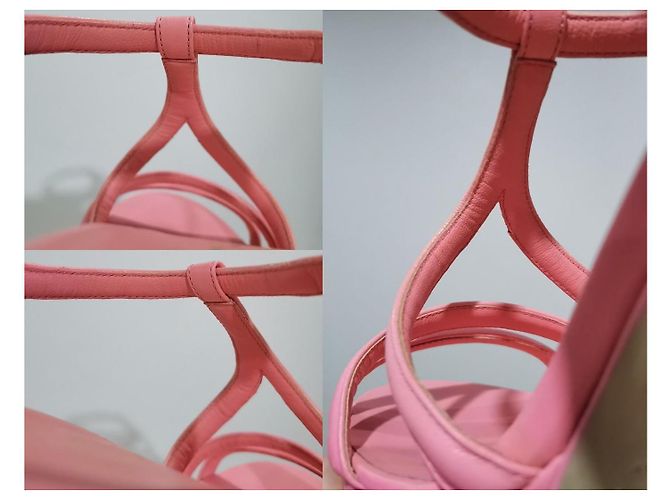Chanel Sandali platform Parthenon in pelle di capra rosa - vista 18