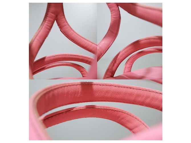 Chanel Sandali platform Parthenon in pelle di capra rosa - vista 19