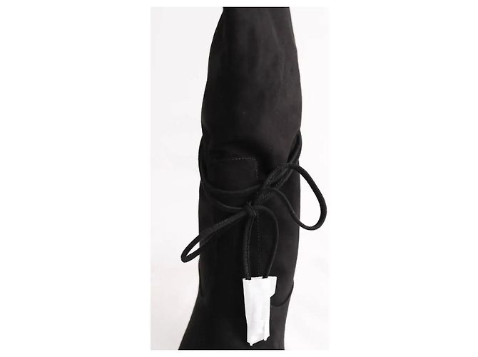 Lk Bennett Eliza Black Suede Ankle Boots Size 40 - view 6