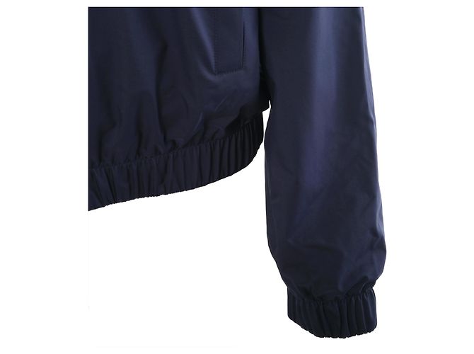 Loro Piana Windmate® Storm System® Reversible Blue Navy Cashmere Bomberjacke – ’20s - Ansicht 4