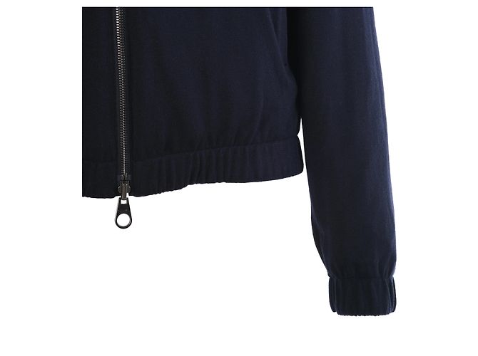 Loro Piana Windmate® Storm System® Reversible Blue Navy Cashmere Bomberjacke – ’20s - Ansicht 9