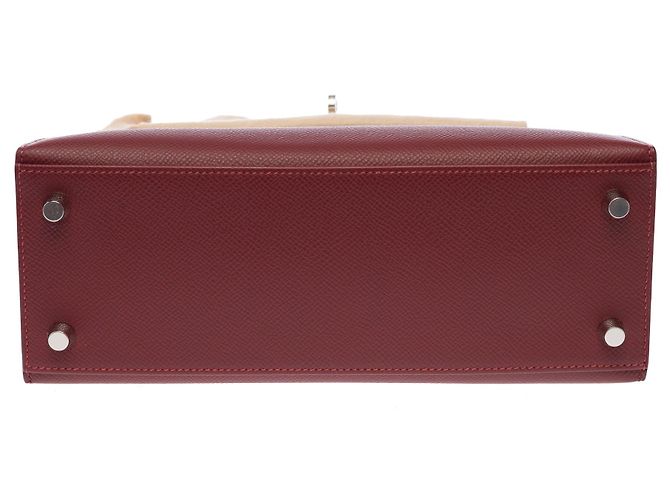 Hermès Borsa HERMES Kelly 25 in Pelle Rossa - 103897 Rosso - vista 11
