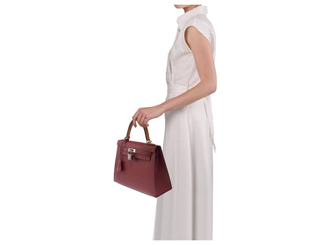 Hermès Borsa HERMES Kelly 25 in Pelle Rossa - 103897 Rosso - vista 13