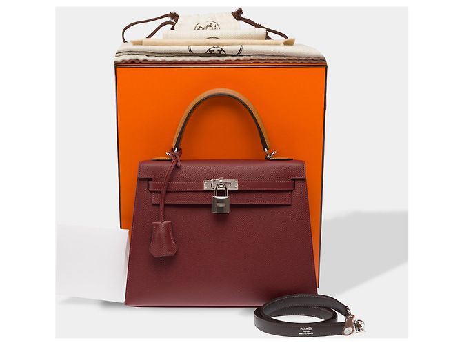 Hermès Borsa HERMES Kelly 25 in Pelle Rossa - 103897 Rosso - vista 2