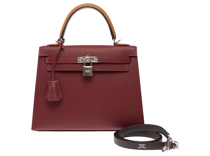 Hermès Borsa HERMES Kelly 25 in Pelle Rossa - 103897 Rosso - vista 3
