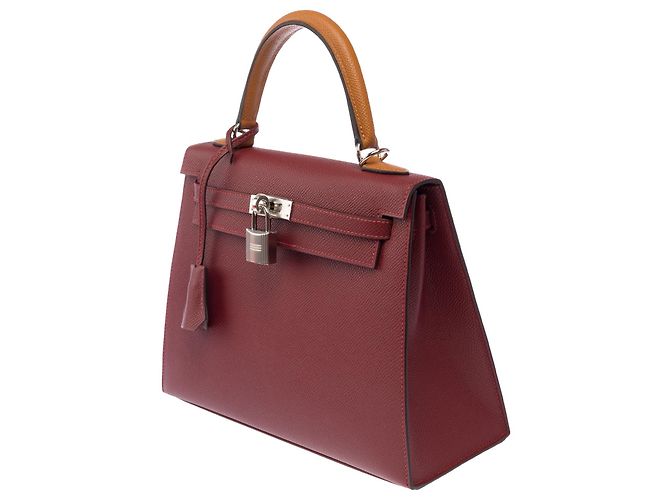 Hermès Borsa HERMES Kelly 25 in Pelle Rossa - 103897 Rosso - vista 5