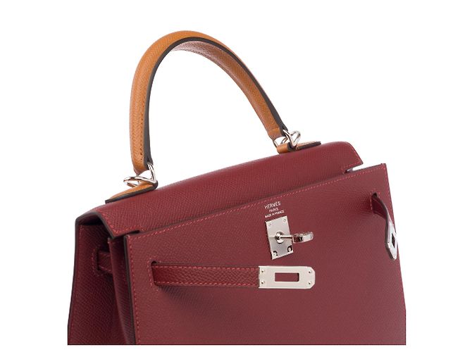 Hermès Borsa HERMES Kelly 25 in Pelle Rossa - 103897 Rosso - vista 7