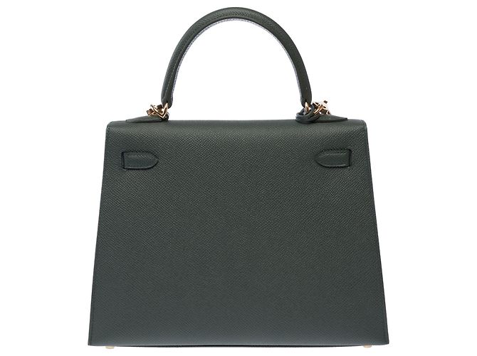 Hermès Borsa HERMES Kelly 25 in Pelle Verde - 103894 - vista 4