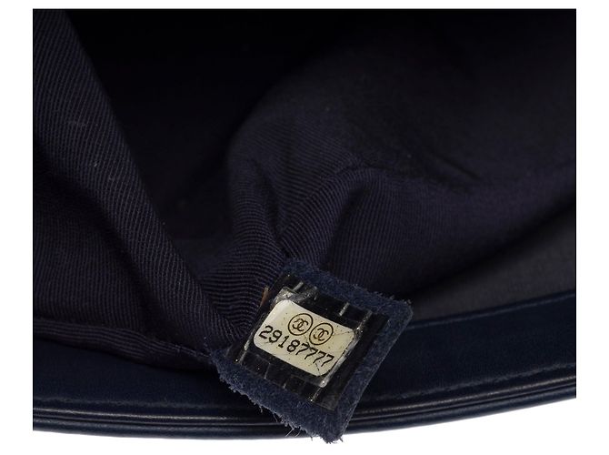 Borsa CHANEL Boy in Pelle Blu Navy - 103911 - vista 7