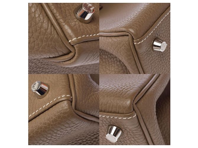 Hermès Borsa HERMES Kelly 25 in Pelle Étoupe - 103914 Taupe - vista 12