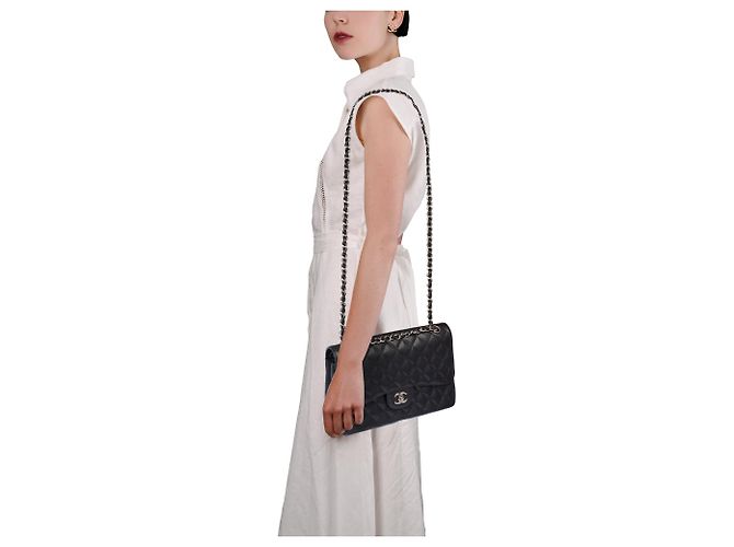 Borsa CHANEL Timeless/Classique in Pelle Nera - 103637 Nero - vista 13