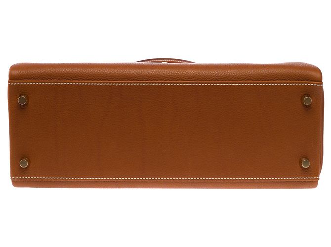 Hermès Borsa HERMES Kelly 32 in Pelle Dorata - 103915 D'oro - vista 10
