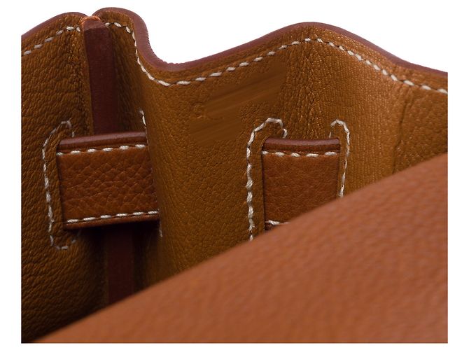 Hermès Borsa HERMES Kelly 32 in Pelle Dorata - 103915 D'oro - vista 7