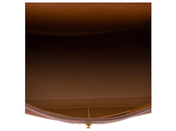 Hermès Borsa HERMES Kelly 32 in Pelle Dorata - 103915 D'oro - vista 8