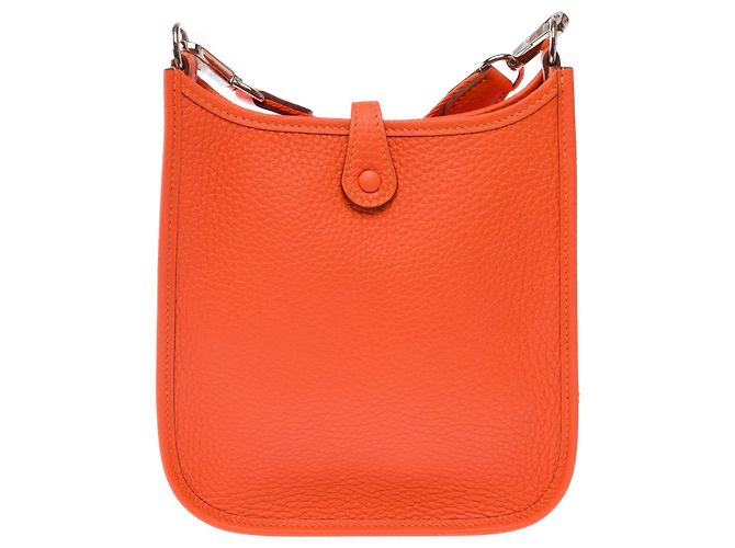 Hermès Borsa HERMES Mini Evelyne in Pelle Arancione - 103912 - vista 4