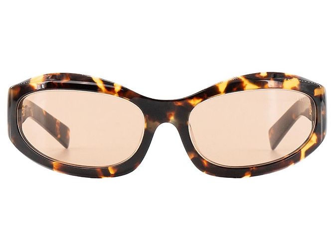 MIU MIU - Occhiali da sole Miu Miu in acetato e tartarugato marrone - vista 2